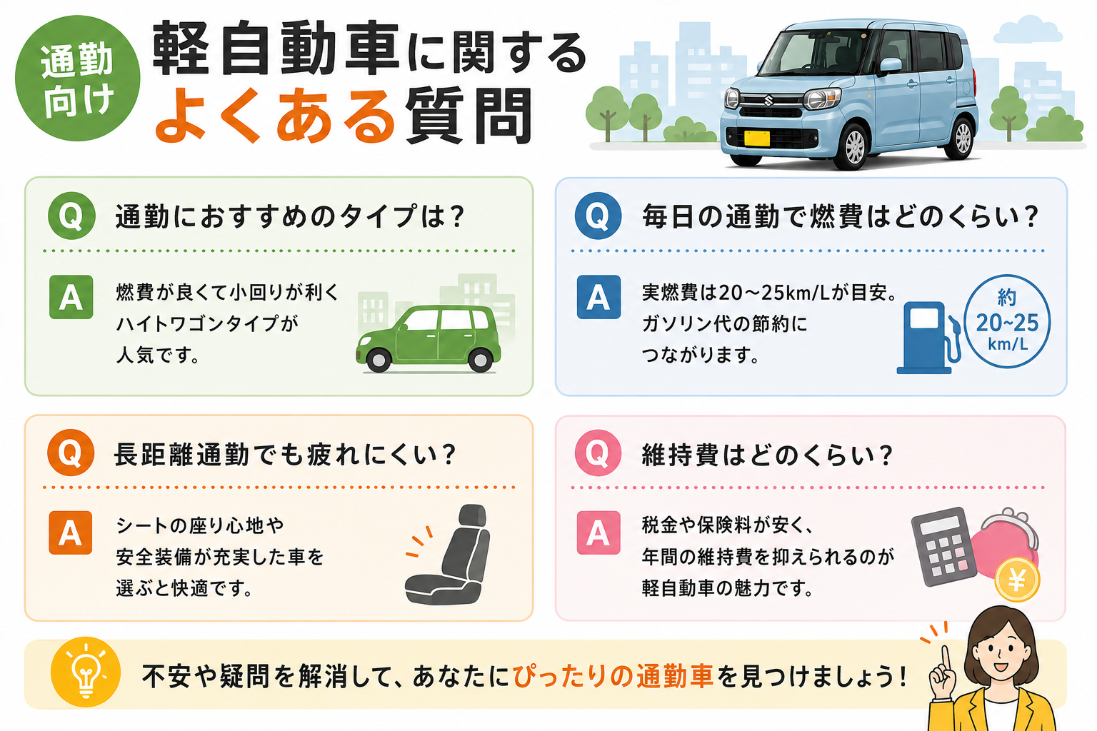 通勤向け軽自動車に関するよくある質問