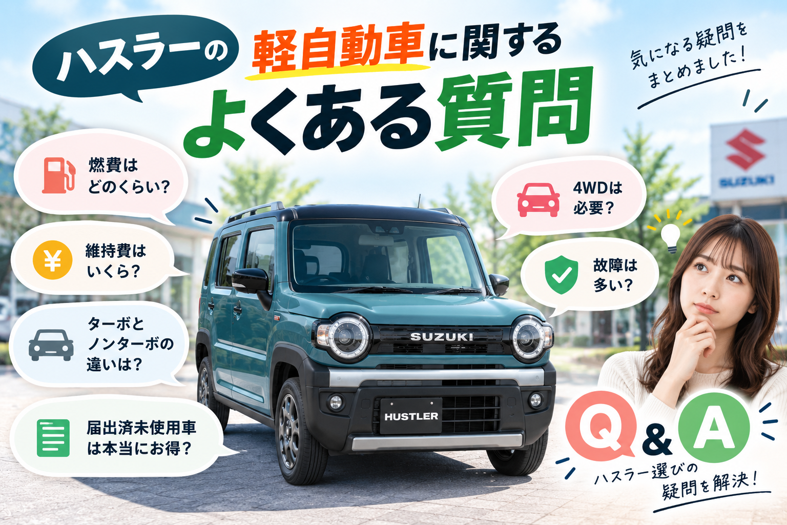 ハスラーの軽自動車に関するよくある質問