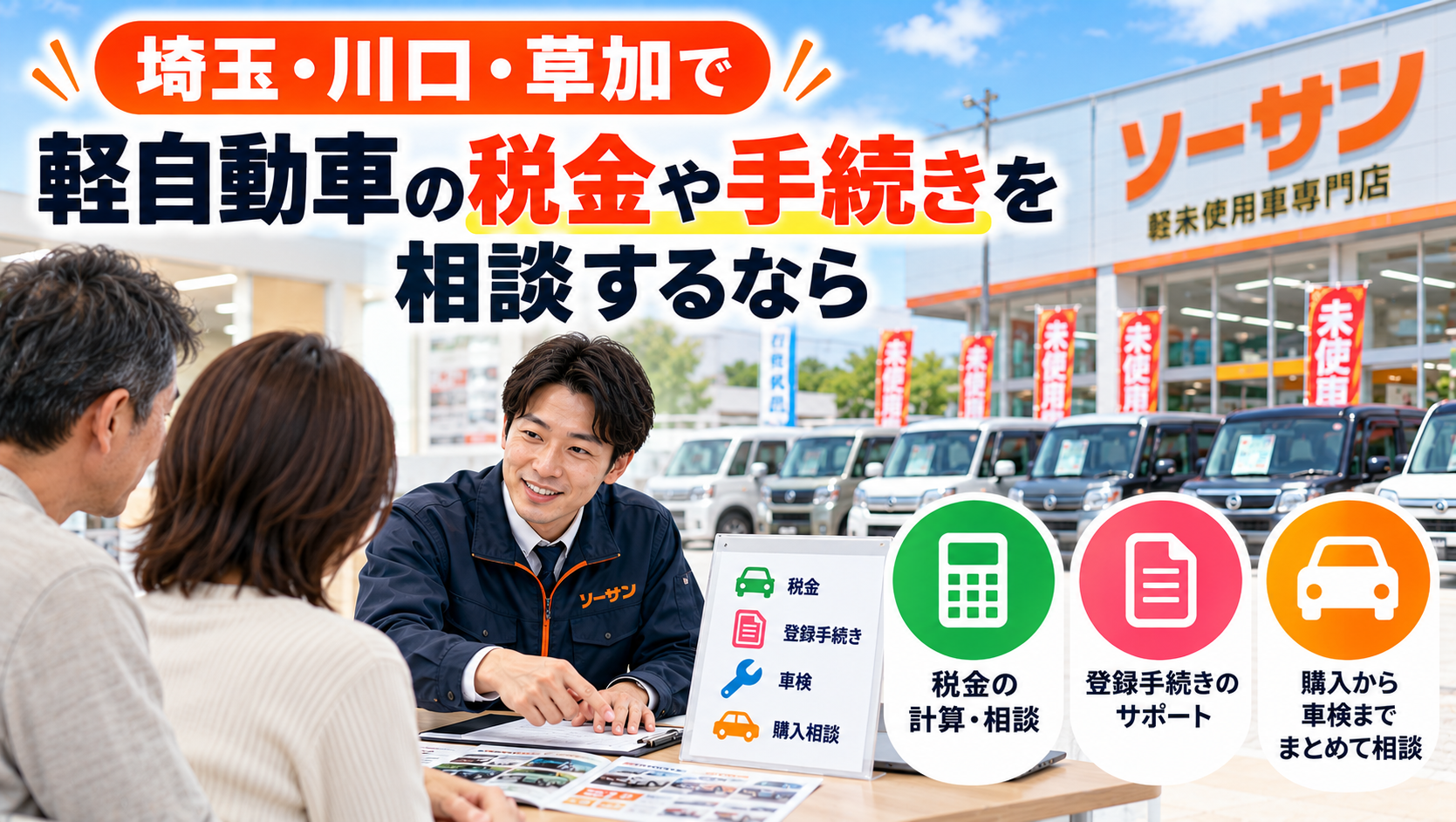 埼玉・川口・草加で軽自動車の税金や手続きを相談するなら