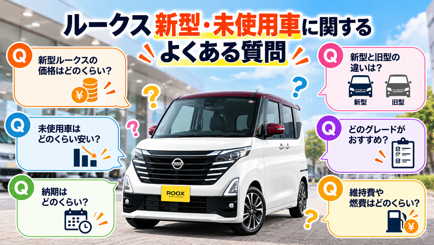 ルークス新型・未使用車に関するよくある質問