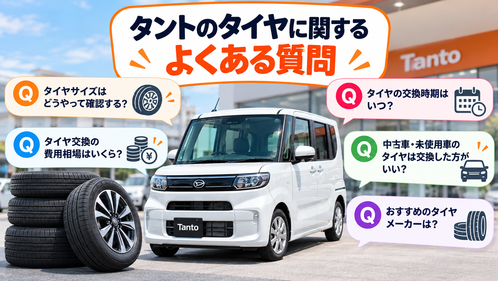  タントのタイヤに関するよくある質問