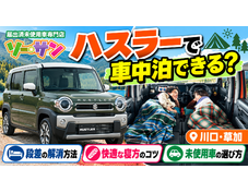 川口の展示場に並ぶ届出済未使用車の外観